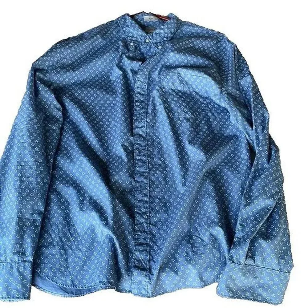 J.Crew Men's XL Slim Fit Organic Cotton Long Sleeve Button‑Up Shirt